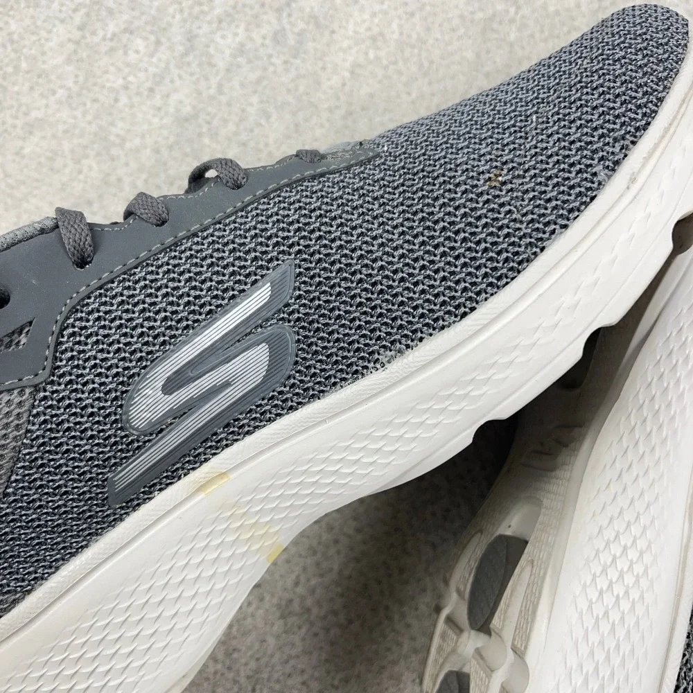 Sketchers Go Walk Shoes Sneakers Size 10 Double Gray Mesh Lace Up